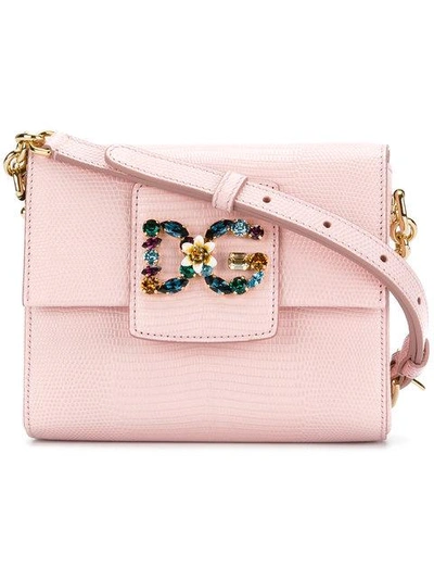 Shop Dolce & Gabbana Mini Dg Millennials Shoulder Bag - Pink