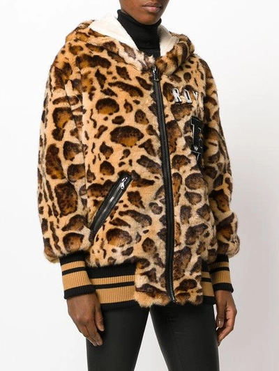 Shop Dolce & Gabbana Leopard Print Jacket In Brown