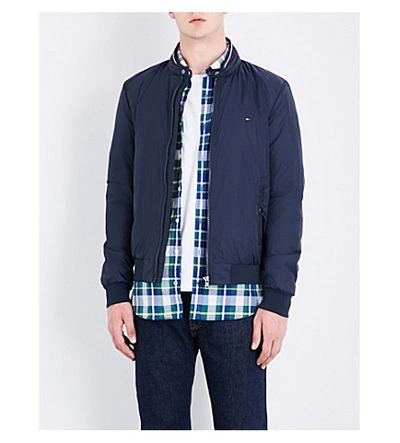 Tommy Hilfiger Soft-shell Hooded Bomber Jacket With Bib In Sky Captain |  ModeSens