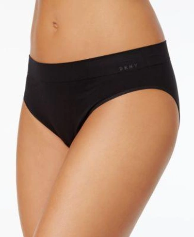 Shop Dkny Seamless Litewear Bikini Underwear Dk5017 In Black
