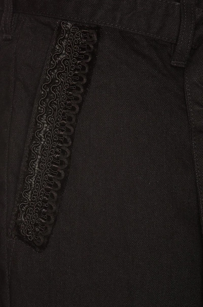 Shop Sacai Denim Pants In Black