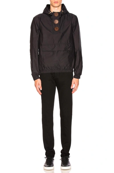 Shop Givenchy Button Up Windbreaker In Black