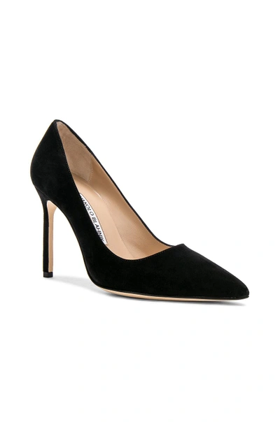 Gucci Bb 70mm Suede Pumps In Black