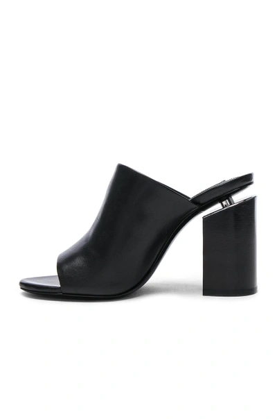 Shop Alexander Wang Avery Leather Mules In Black