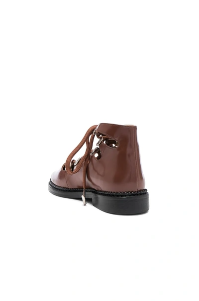 Shop Toga Pulla Lace Up Leather Boots In Brown