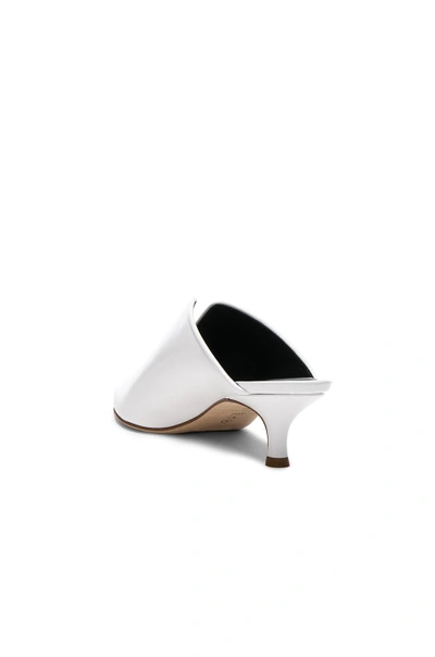 Shop Tibi Dana Leather Mules In White. In Bright White