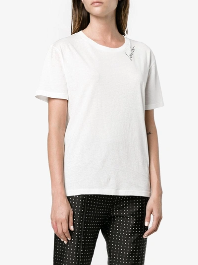 Shop Saint Laurent Lou Lou Print T Shirt In White
