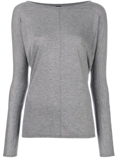 Shop Alexandre Vauthier Long Sleeve T-shirt - Grey