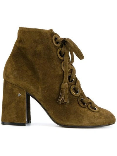 Shop Laurence Dacade Lace-up Ankle Boots - Green