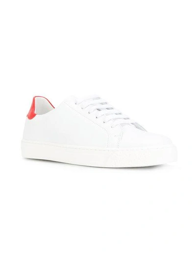Shop Anya Hindmarch Lace Up Sneakers - White