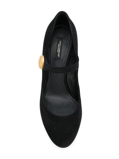 Shop Dolce & Gabbana Vally Mary Jane Pumps In Black