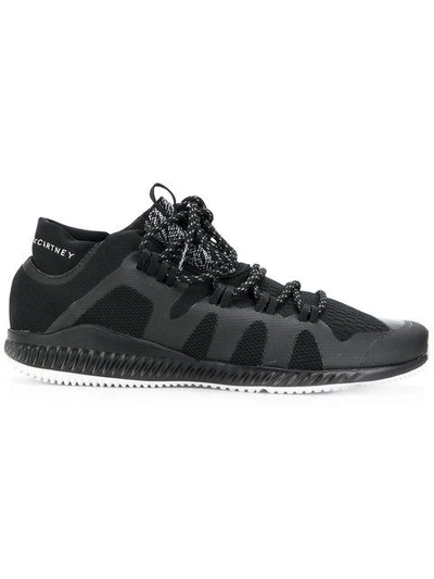 Shop Adidas By Stella Mccartney Crazytrain Mid Sneakers - Black