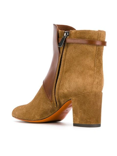 Shop Santoni Buckled Ankle Boots In Brown