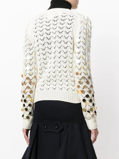 Shop Marc Jacobs Sequined Open In Neutrals