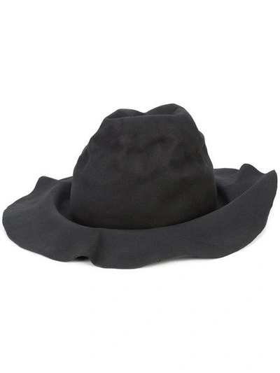 Shop Horisaki Easy Burnt Hat In Black