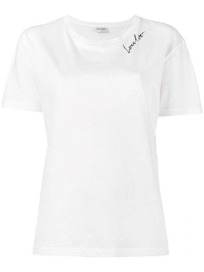 Shop Saint Laurent Lou Lou Print T Shirt - White