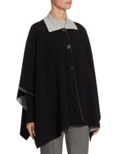 Shop Barbara Lohmann Envogue Cashmere Cape In Black