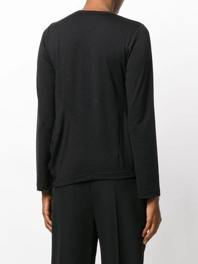 Shop Comme Des Garçons Fitted Knitted Sweater