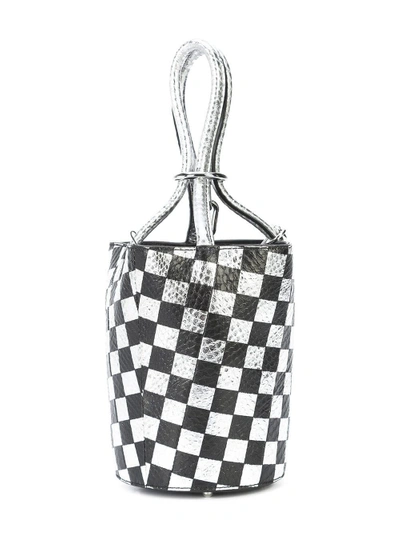 Shop Alexander Wang Roxy Mini Bucket Checkered Bag