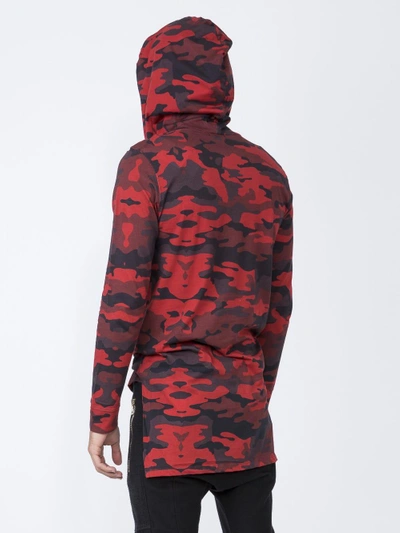 Shop Balmain Camouflage Hooded Sweatshirt