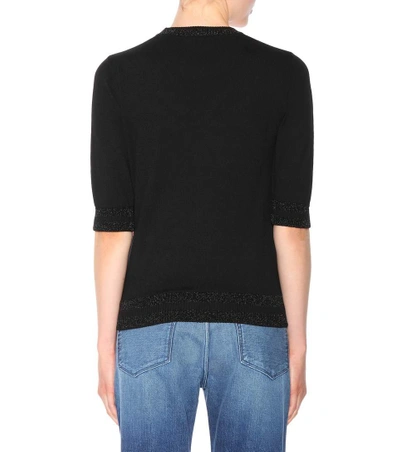 Shop Fendi Wool-blend Sweater In Black