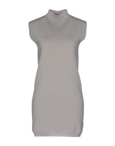 Shop Rick Owens Short Dress In Light Grey