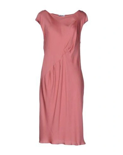 Shop Moschino Knee-length Dresses In Pastel Pink