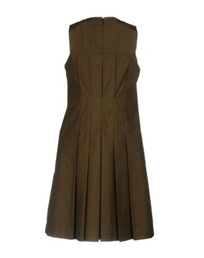 Shop Fendi Short Dresses In Khaki