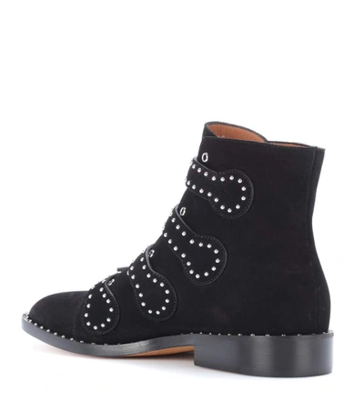 Shop Givenchy Suede Ankle Boots In Black