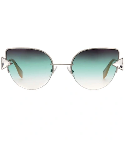 Fendi Rainbow Cat-eye Sunglasses In Green