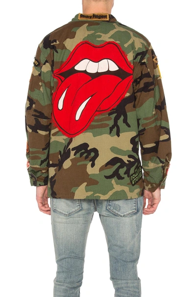 Shop Madeworn Rolling Stones Jacket In Green
