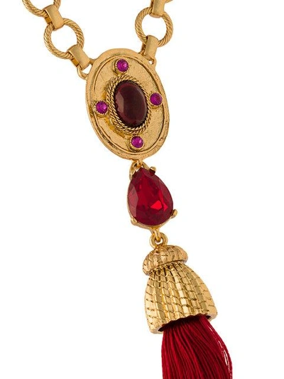Shop Oscar De La Renta Tassel Pendant Necklace