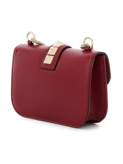 Shop Valentino Garavani Glam Lock Shoulder Bag - Red