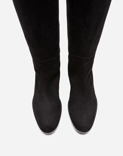 Shop Dolce & Gabbana Suede Boots In Black