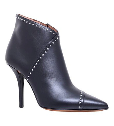 Shop Givenchy Prue Studded Leather Ankle Boots In Black