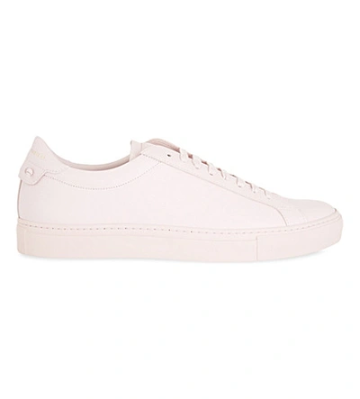 Shop Givenchy Knot Leather Sneakers In Pale Pink