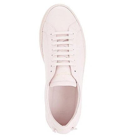 Shop Givenchy Knot Leather Sneakers In Pale Pink