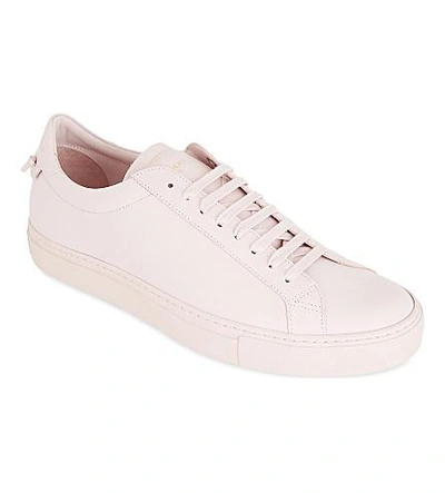 Shop Givenchy Knot Leather Sneakers In Pale Pink