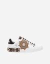 DOLCE & GABBANA LEATHER SNEAKERS WITH APPLIQUÉ,CS1541AH11989697