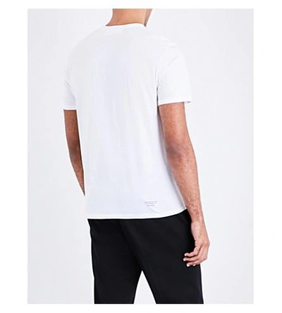Shop Neil Barrett Face-print Cotton-jersey T-shirt In White