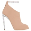 GIUSEPPE ZANOTTI GIUSEPPE ZANOTTI - GIUSEPPE FOR JENNIFER LOPEZ: PINK SUEDE BOOT WITH CRYSTALS PUCHI,LJI770100211