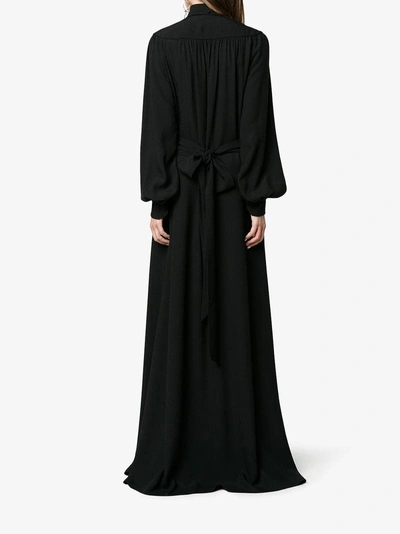 Shop Prada Tassel Detail Maxi Dress In Black