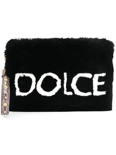 Shop Dolce & Gabbana Cleo Fur Clutch Bag