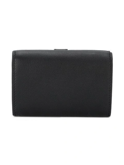 Shop Saint Laurent Ysl Petite Wallet In Black