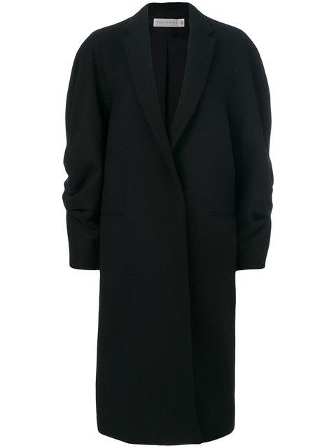 Victoria Beckham Structured Sleeve Coat In Black | ModeSens