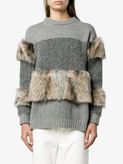 Shop Stella Mccartney Fur Free Knitted Jumper