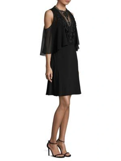 Kobi Halperin Malia Cold-shoulder Popover Dress In Black