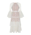 ALEXIS Tiered Lace Midi Dress