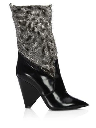 Shop Saint Laurent Niki Mid-calf Boots In Black