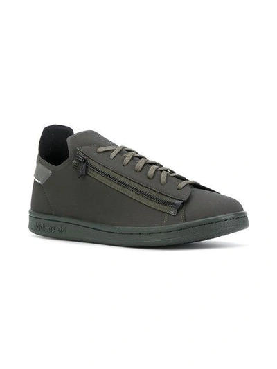 Y-3 Stan Zip Low-top Neoprene Trainers In Green